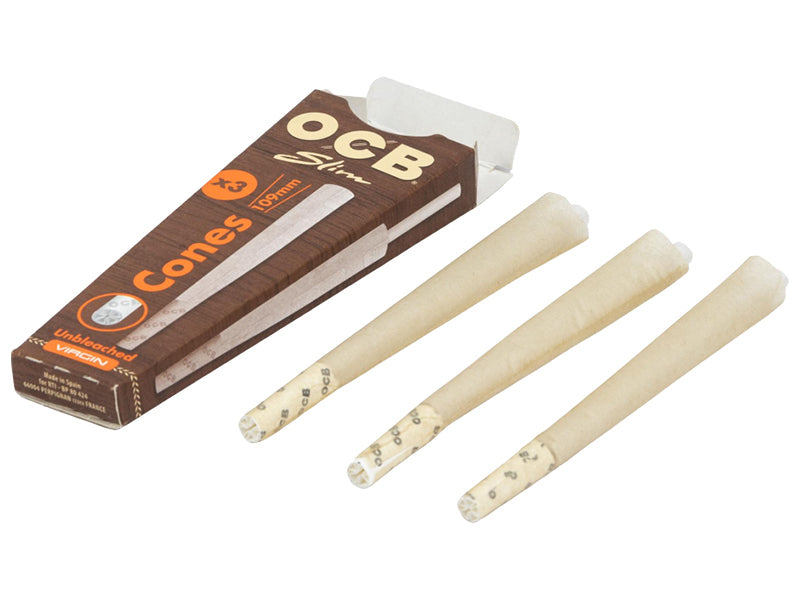 OCB Cones Virgin unbleached Slim 20x3 Stück