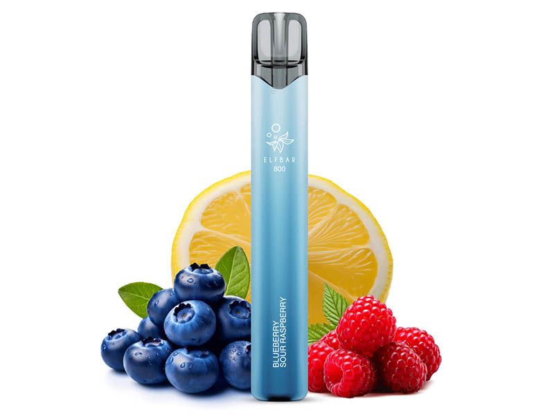 ELFBAR 800 - "Blueberry Sour Raspberry" (Blaubeere, saure Himbeere) - E-Shisha - 20 mg - 800 Züge