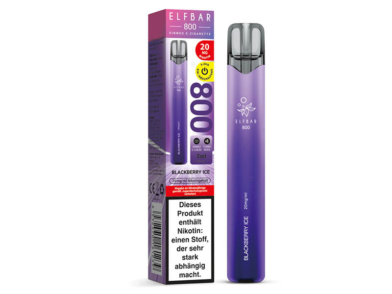 ELFBAR 800 - "Blackberry Ice" (Brombeere) - 20 mg - 800 Züge