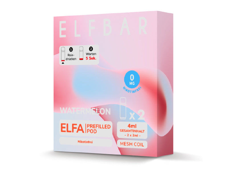 ELFBAR ELFA Prefilled Pod - Watermelon (Wassermelone) - 0mg - 2er Set