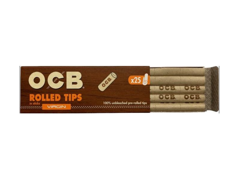 OCB Filter Tips Rolled Virgin in Sticks, 20 Packungen a 25 Tips