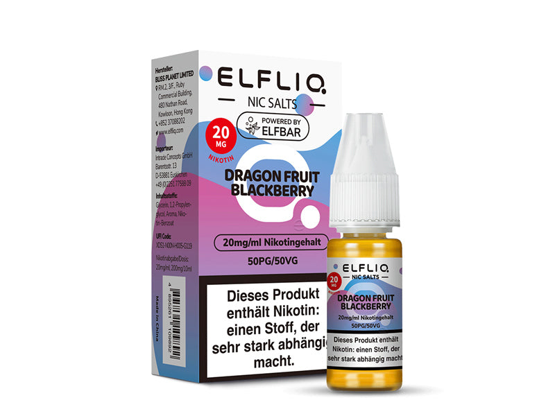 ELFBAR Elfliq - Dragon Fruit Blackberry (Drachenfrucht, Brombeere) - Liquid - 20 mg/ml - 10 ml