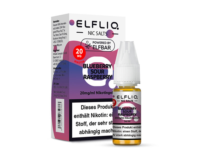 ELFBAR Elfliq - Blueberry Sour Raspberry (Blaubeere, saure Himbeere) - Liquid - 20 mg/ml - 10 ml