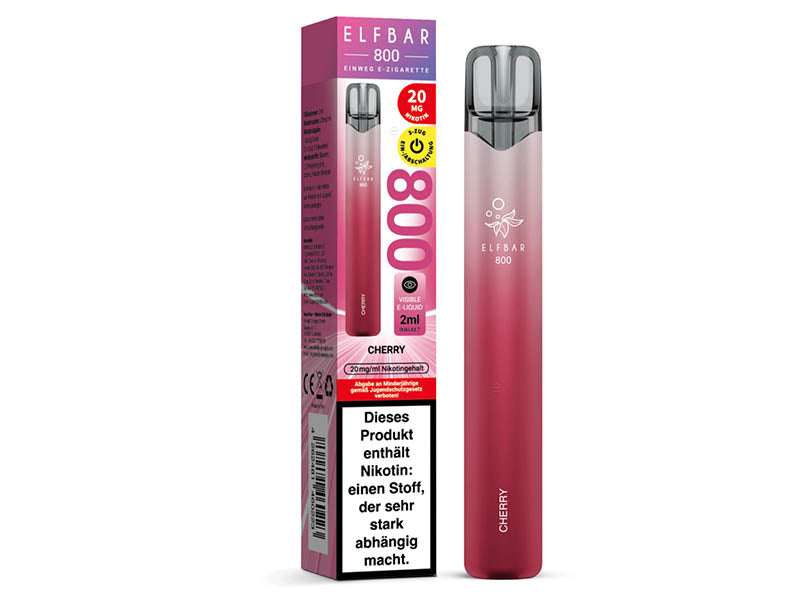 ELFBAR 800 - "Cherry" (Kirsche) - 20 mg - 800 Züge