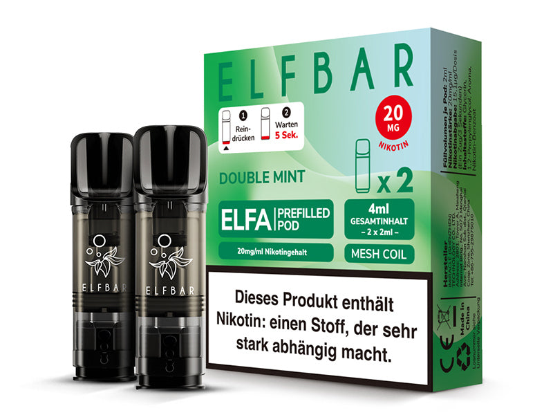 ELFBAR ELFA Prefilled Pod - Double Mint (Doppelminze) - 20mg - 2er Set
