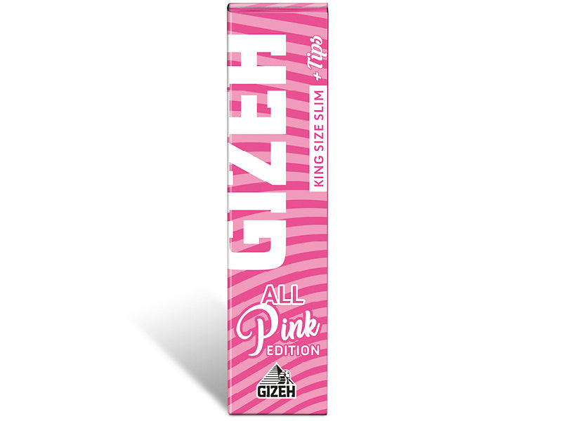 Gizeh All Pink King Size Slim + Tips 26 Hefte je 34 Blatt + 34 Tips