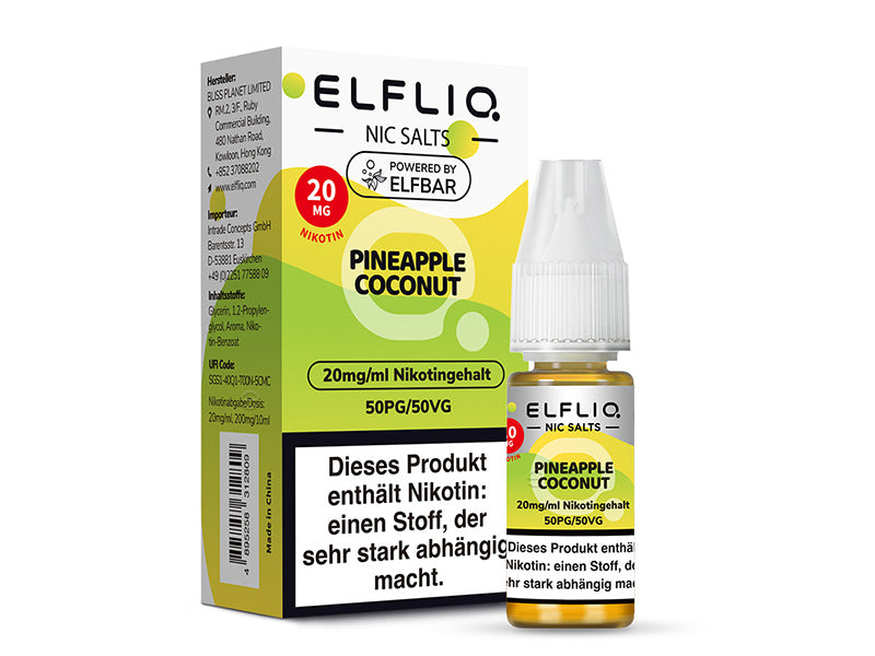 ELFBAR Elfliq - Pineapple Coconut (Ananas, Kokosnuss) - Liquid - 20 mg/ml - 10 ml