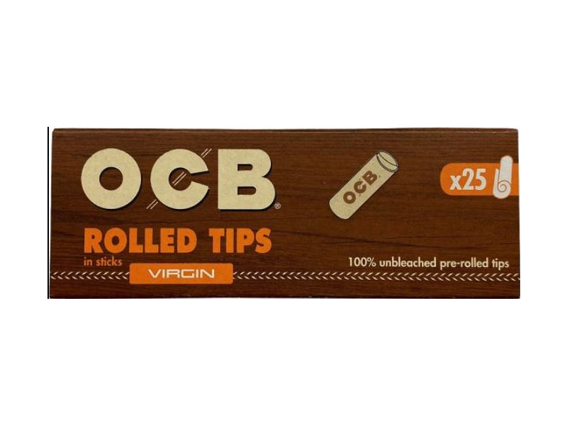 OCB Filter Tips Rolled Virgin in Sticks, 20 Packungen a 25 Tips