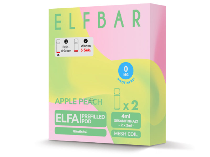 ELFBAR ELFA Prefilled Pod - Apple Peach (Apfel, Pfirsich) - 0mg - 2er Set