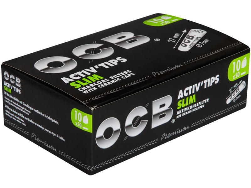 OCB Filter Slim Activ Tips Aktivkohle 7mm, 50 Stück