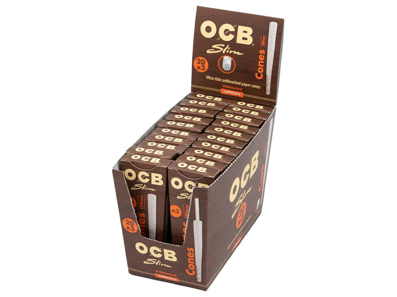 OCB Cones Virgin unbleached Slim 20x3 Stück