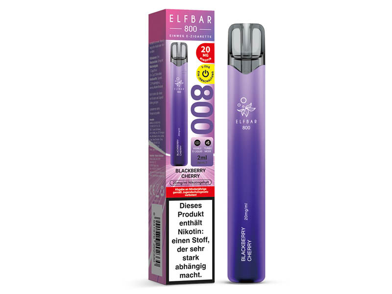ELFBAR 800 - "Blackberry Cherry" (Brombeere, Kirsche) - 20 mg - 800 Züge