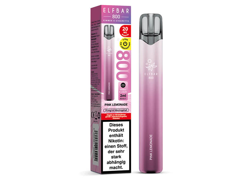 ELFBAR 800 - "Pink Lemonade" (Pinke Limonade) - E-Shisha - 20 mg - 800 Züge