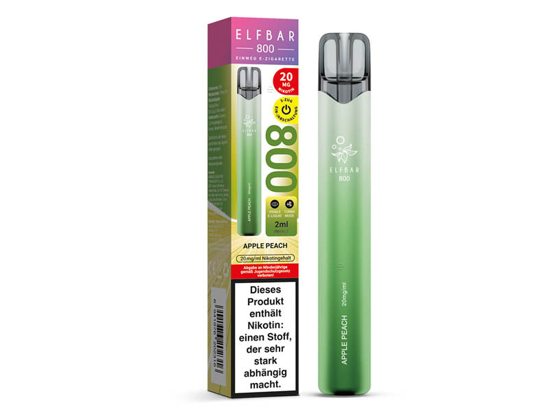 ELFBAR 800 - "Apple Peach" (Apfel, Pfirsich) - 20 mg - 800 Züge