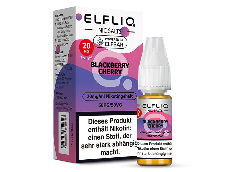 ELFBAR Elfliq - Blackberry Cherry (Brombeere; Kirsche) - Liquid - 20 mg/ml - 10 ml