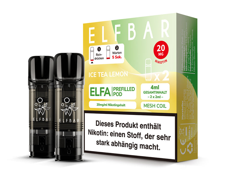 ELFBAR ELFA Prefilled Pod - Ice Tea Lemon (Eistee Zitrone) - 20mg - 2er Set