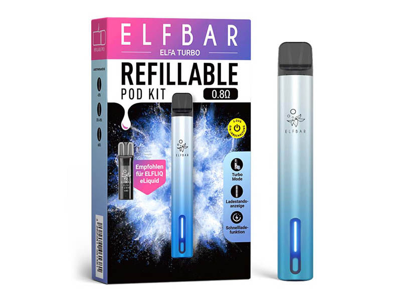 ELFBAR ELFA Refillables - Turbo Kit - aurora cyan