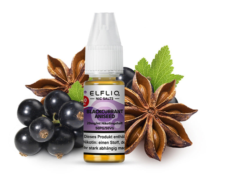 ELFBAR Elfliq - Blackcurrant Aniseed (Schwarze Johannisbeere Anis) - Liquid - 20 mg/ml - 10 ml
