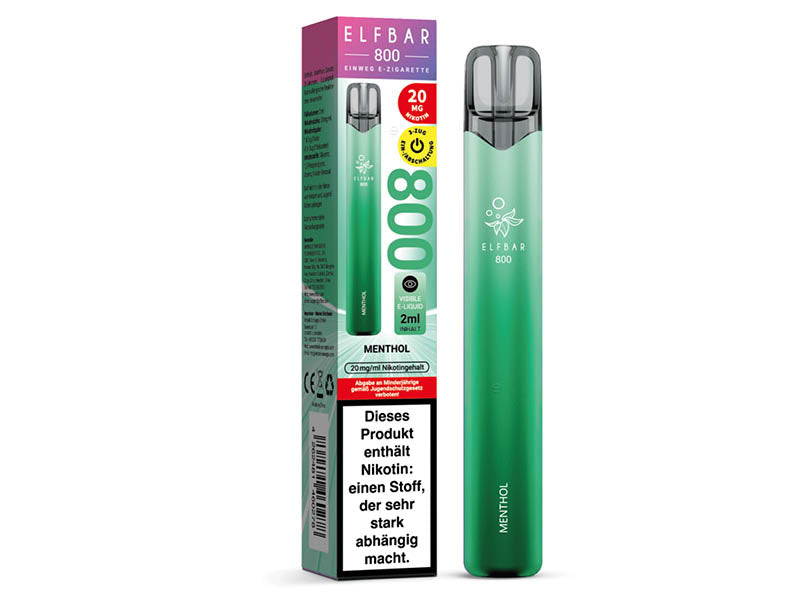 ELFBAR 800 - "Menthol" (Minze) - E-Shisha - 20 mg - 800 Züge