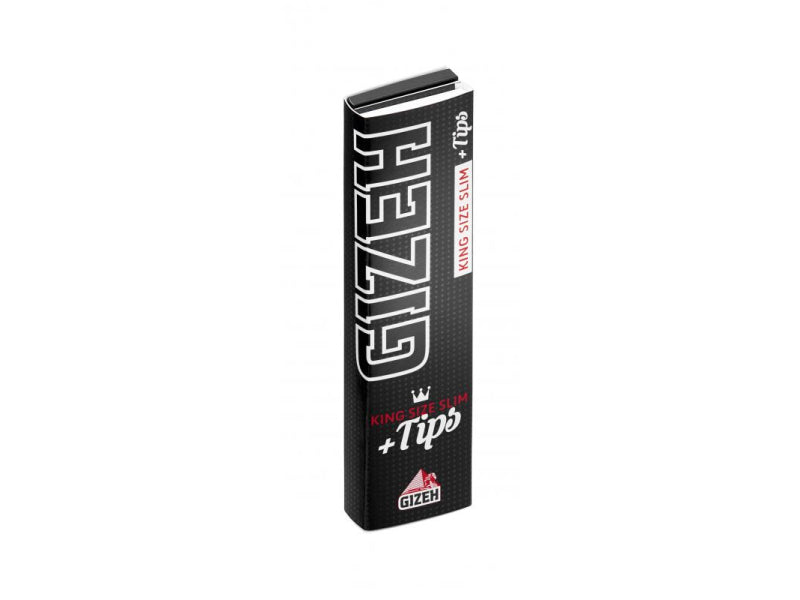 Gizeh Black King Size Slim 26 Hefte je 34 Blatt + 34 Tips