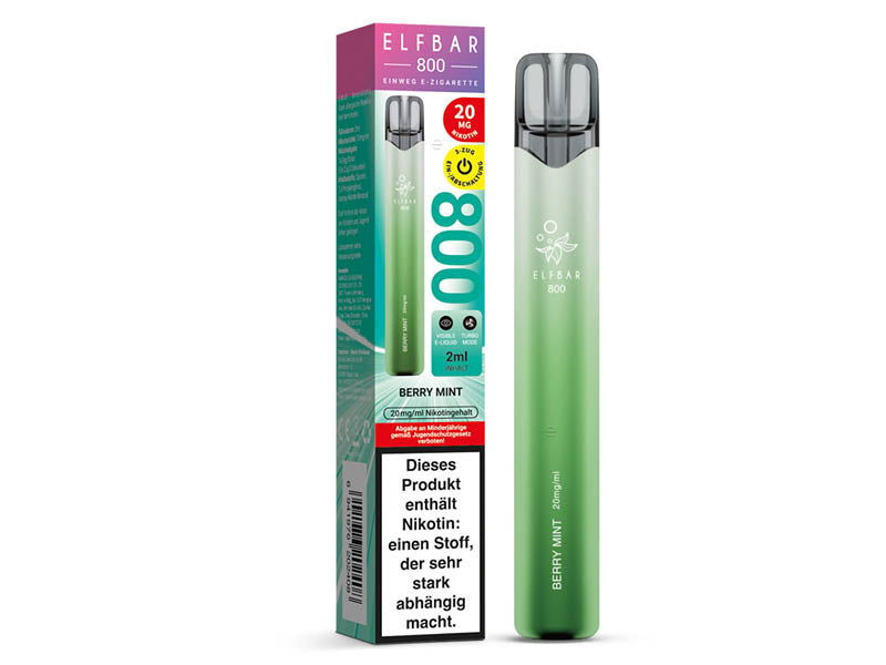 ELFBAR 800 - "Berry Mint" (Beere, Minze) - 20 mg - 800 Züge