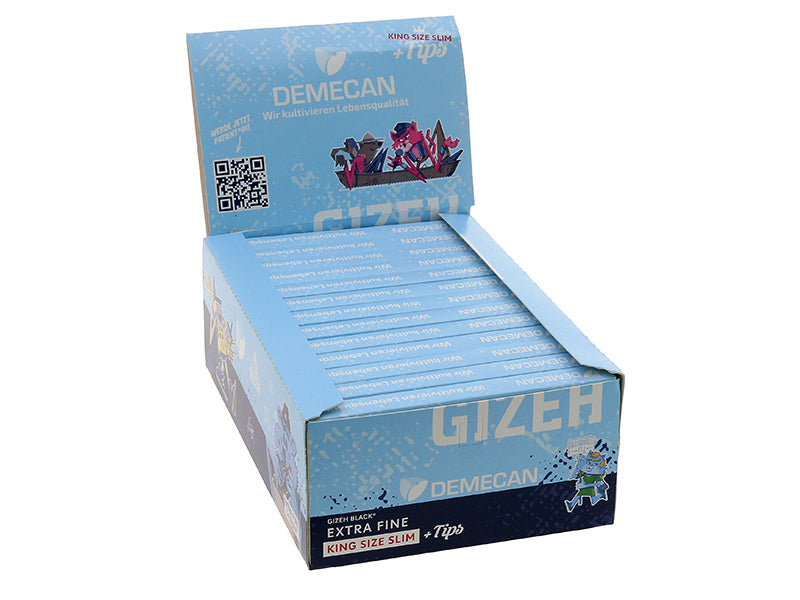 Gizeh Black King Size Slim "Demecan Edition" 26 Hefte je 34 Blatt + 34 Tips