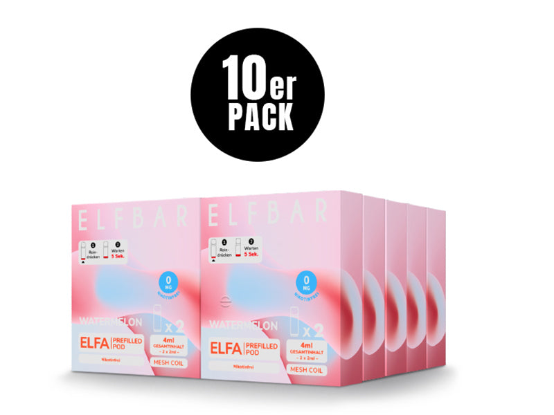 ELFBAR ELFA Prefilled Pod - Watermelon (Wassermelone) - 0mg - 2er Set