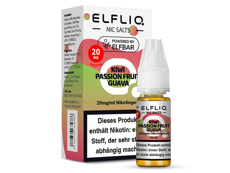 ELFBAR Elfliq - Kiwi Passion Fruit Guava (Kiwi, Passionsfrucht, Guave) - Liquid - 20 mg/ml - 10 ml
