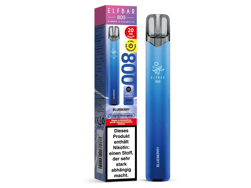 ELFBAR 800 - "Blueberry" (Blaubeere) - 20 mg - 800 Züge