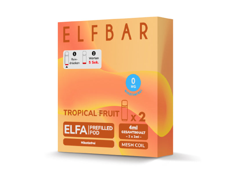 ELFBAR ELFA Prefilled Pod - Tropical Fruit (Tropische Früchte) - 0mg - 2er Set