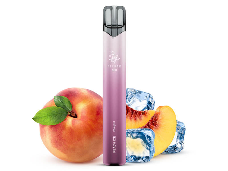 ELFBAR 800 - "Peach Ice" (Pfirsich, Eis) - 20 mg - 800 Züge