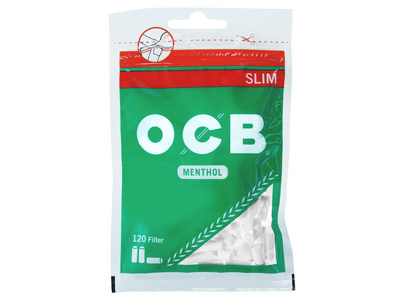 OCB Filter Slim Menthol 6 mm, 10 Beutel je 120 Filter