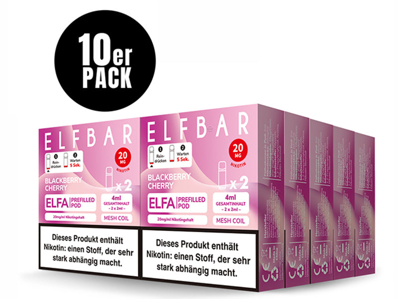 ELFBAR ELFA Prefilled Pod - Blackberry Cherry (Brombeere, Kirsche) - 20mg - 2er Set