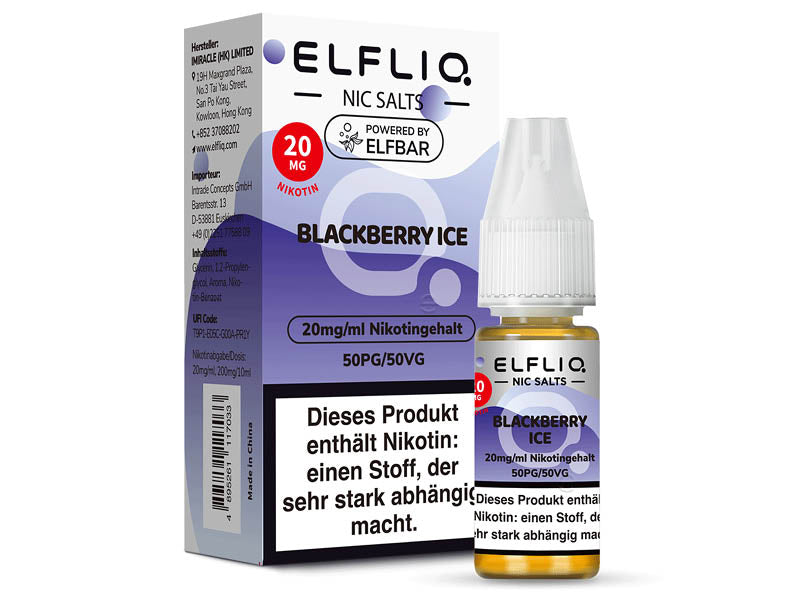 ELFBAR Elfliq - Blackberry Ice (Brombeer, Eis)- Liquid - 20 mg/ml - 10 ml
